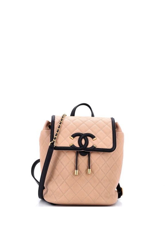 Pre-Owned Filigree Backpack Quilted Caviar Small By Rebag