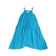 thumbnail image 3 of Light Cotton Asymmetric Swing Away Dress for Toddlers and Girls (Ocean Blue, 7/8), 3 of 5