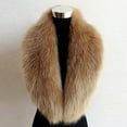 thumbnail image 2 of ZQUUVOU Women's Faux Fur Collar Scarf Neck Warmer Wrap Large Scarf Shawl Elegant Fashion for Winter Coat Decor Khaki, 2 of 5