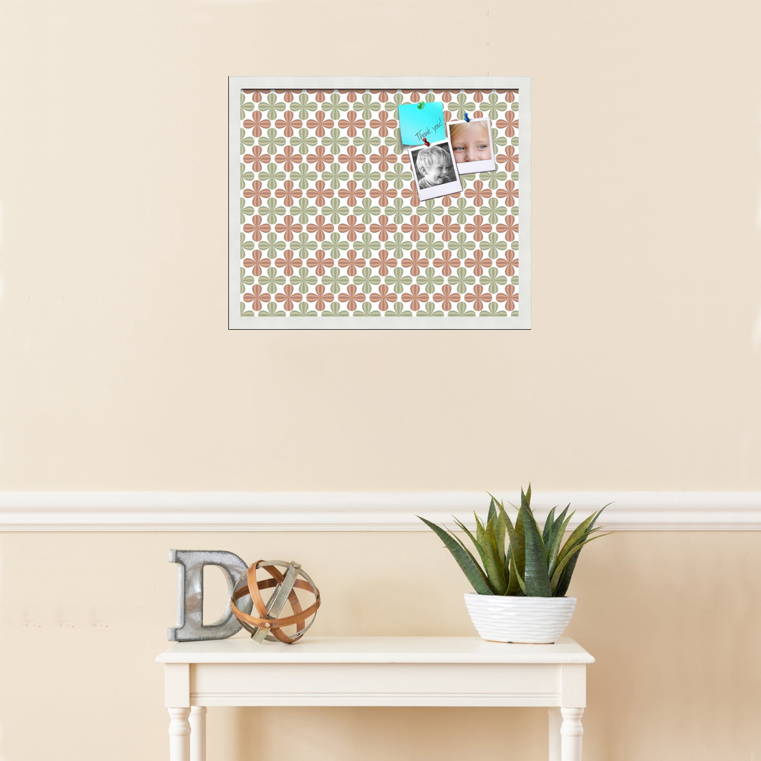 PinPix ArtToFrames 20x16 Custom Cork Bulletin Board    Poster Board Has a Fabric Style Canvas Finish, Framed in Satin White Frame (PinPix-558)