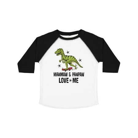 

Inktastic Mawmaw and Pawpaw Love Me Grandson Dinosaur Gift Toddler Boy Girl T-Shirt