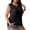 Black, variant on Dweltoz Womens Plus Size Tank Tops L-5xl Buttons Up Smocked Sleeveless Loose Fit Henley Blouse Summer Flowy Fashion Tunics,Light Gray 4XL