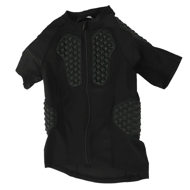 Maillot de Protection Rembourré pour Soccer Adulte, Maillot de Gardien de But Rembourré avec Coussinets en EVA, Maillot de Compression Rembourré pour Gardien de But, Maillot de Protection à Manches Courtes pour Soccer Baseball