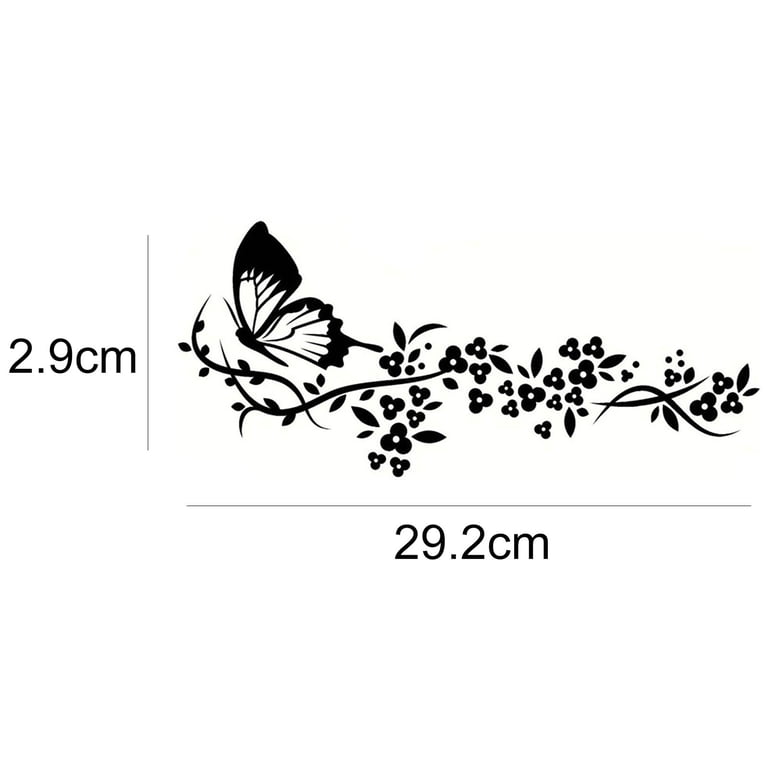 KamiDesigns Heart & Butterfly Vinyl Decal - 6 Inch UV Resistant Sticker For Car, Laptop, Window