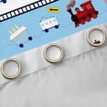 thumbnail image 4 of Homewish Preppy Child Colorful Railway Train Black Out Curtains,Cartoon Steam Engine Curtains Pack of 2 (42x63 Each),Kawaii Railroad Car Bedroom Curtains,Breathable Home Decor, 4 of 6