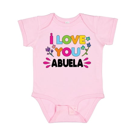 

Inktastic I Love You Abuela with Flowers Gift Baby Girl Bodysuit