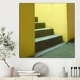 thumbnail image 2 of Giant Art Canvas  30x30 Yellow Stairway-recolor Framed in Yellow, 2 of 3