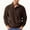 #H-Coffee, variant on George Mens Corduroy Shirts Quarter Zip Pullover Elbow Patch Accent Stand Collar Soft Textured Blouses with Pockets,Gray,L