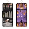 thumbnail image 5 of 3-Piece Travel Toiletry Set with Hanging Bag Cosmetic Pouch & Brush Roll for Travel Gym Camping Halloween-themed Box Opening, 5 of 9