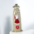 thumbnail image 3 of RV Juego de 2 uds de botellas de Ángel de Navidad bordadas de lino decorativas navideñas, juego creativo de champán y vino para la boca, 33*13cm, 3 of 5