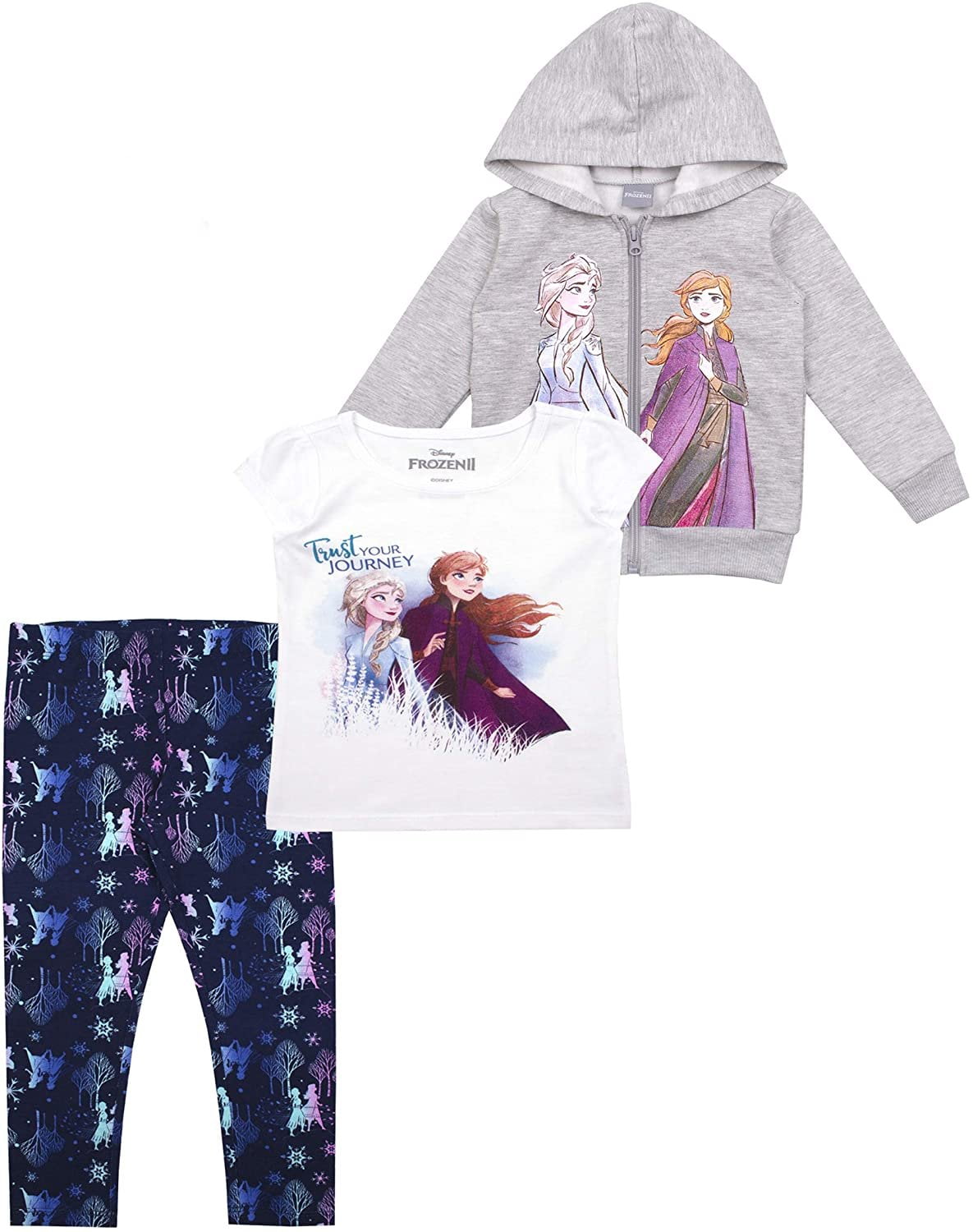 Frozen Elsa Believe in the Journey Hooded Sweatshirt & Leggings Outfit New 4T 