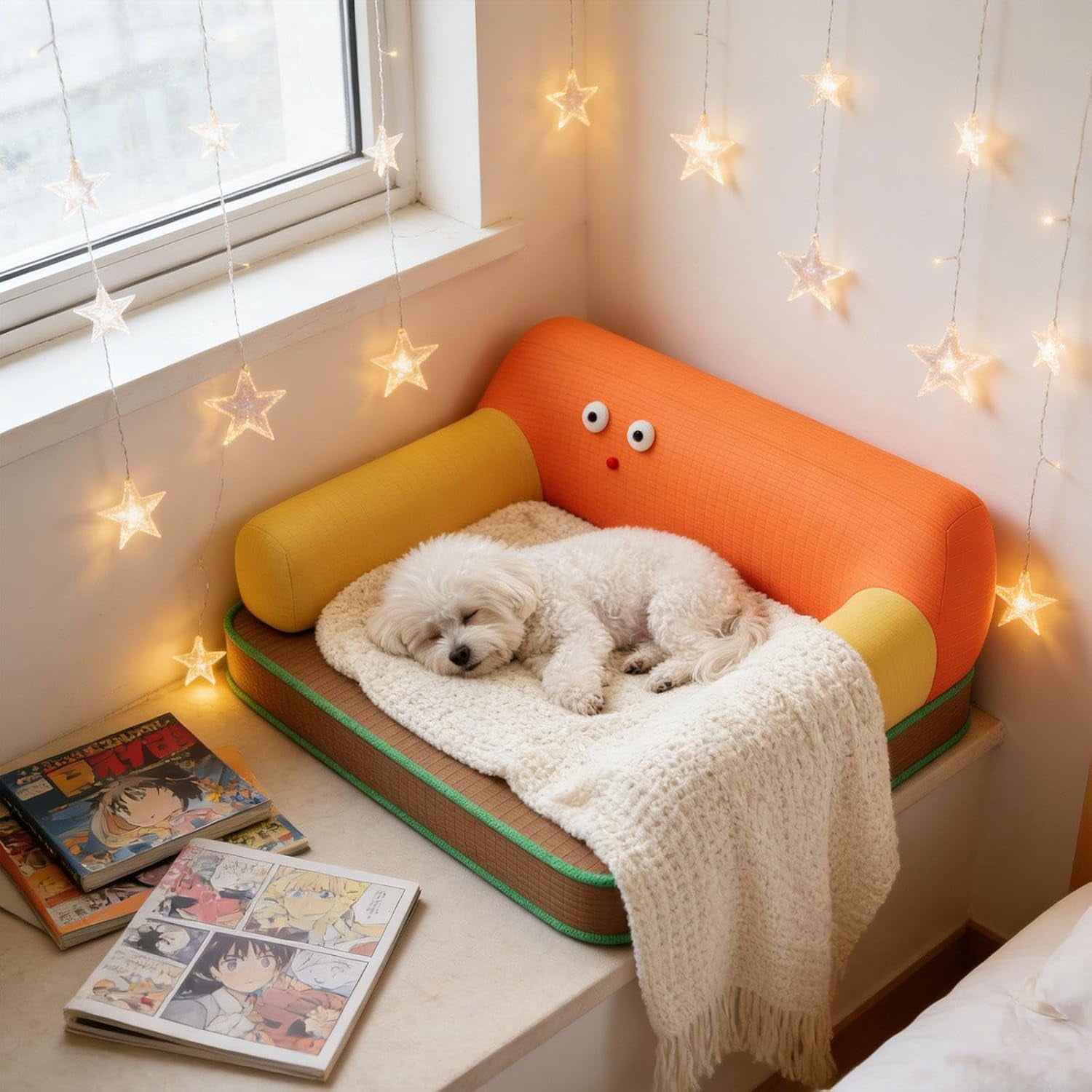 Pet Sofa Bed Lightweight Cat Dog Couch Indoor Winter Furniture