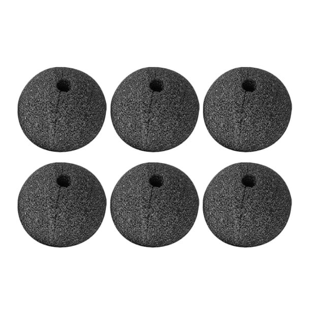 ColoMX 6 UNIDS Suministros de Fiesta de Nariz de Payaso Negro Mini Bolas de Esponja Nariz de Circo de Espuma Accesorios de Disfraces de Payaso Divertidos para Animadores Disfraces de Cosplay