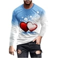 thumbnail image 2 of HaoXianJian Valentine's Day T Shirts for Men Cute Heart Print Graphic Tees Casual Long Sleeve Top Funny Pullover Blouse Casual Valentines Gifts Plus Size 2X 3X 4X, 2 of 5