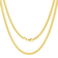 thumbnail image 2 of Nuragold 18K Real Yellow Gold Solid Miami Cuban Link Chain Necklace 16"-30" (2.7mm-7mm) Italian Jewelry for Men & Women, 2 of 20