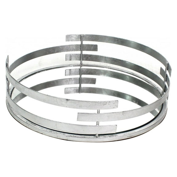 14" x 14" x 4" Silver Minimalist Line  Mirror Tray