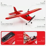 Bruce&Shark RC Airplane, RC Plane Ready to Fly, Z50 2 Channels 2.4GHz Remote Control Airplane, Easy to Fly RC Glider for Kids & Adults (Red)