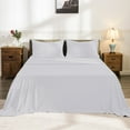 thumbnail image 4 of Subrtex Ensemble de Draps en Microfibre Douce 3 Pcs à Poches Profondes (Simple, Blanc), 4 of 6