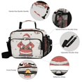 thumbnail image 3 of FORMRS Student Insulated Lunch Bag with Shoulder Strap Reusable Cooler Box for School, Beige Christmas Santa, 3 of 9