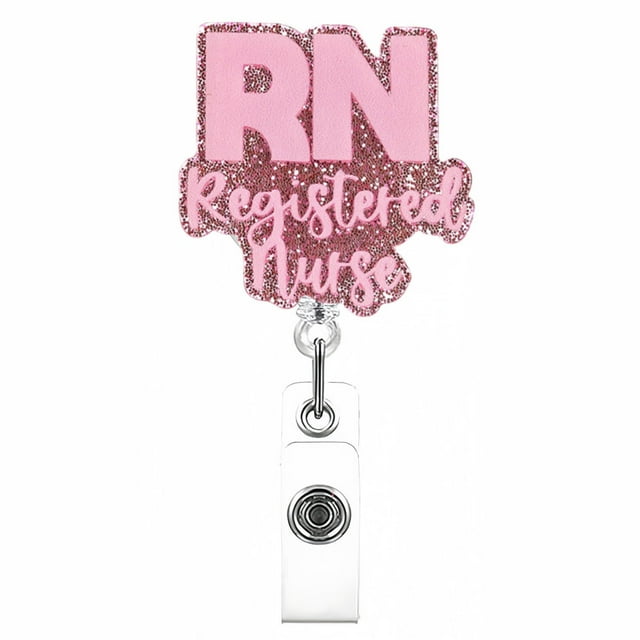 Bobine de Badge Rétractable Pailleté Accessoire à Languette Scintillante Porte-Badge Acrylique Réutilisable Porte-Cartes d'Identité avec Clip pour Travail École Événements Fêtes et Plus Décorations de Noël Patriotiques Mini Tache