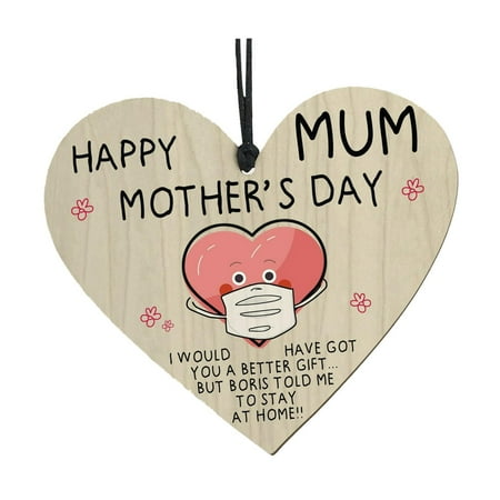 

Wooden Heart Hanging Pendant Tags Decorative Happy Day Birthday Gift C