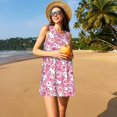 thumbnail image 3 of Balery Cute Rabbit Vestidos de verano para mujer con estampado: vestido holgado sin mangas, vestido playero informal y cómodo para días calurosos., 3 of 7