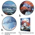 thumbnail image 3 of Designart "Colorful Oak Tree Oak Euphony II" Floral & Botanical Floater Framed Wall Decor, 3 of 7