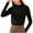Black, variant on Long Sleeve Shirts for Women Comfortable Solid Color Tight Turtleneck Slim Fit Soft Baselayer Undershirts Tops White 3XL