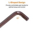 thumbnail image 6 of Uxcell 4pcs Ball End Hex Key Wrench 12mm S2 Steel L-Shape Long Arm Hexagon Metric Wrenches Repairing Tool, Red, 6 of 8