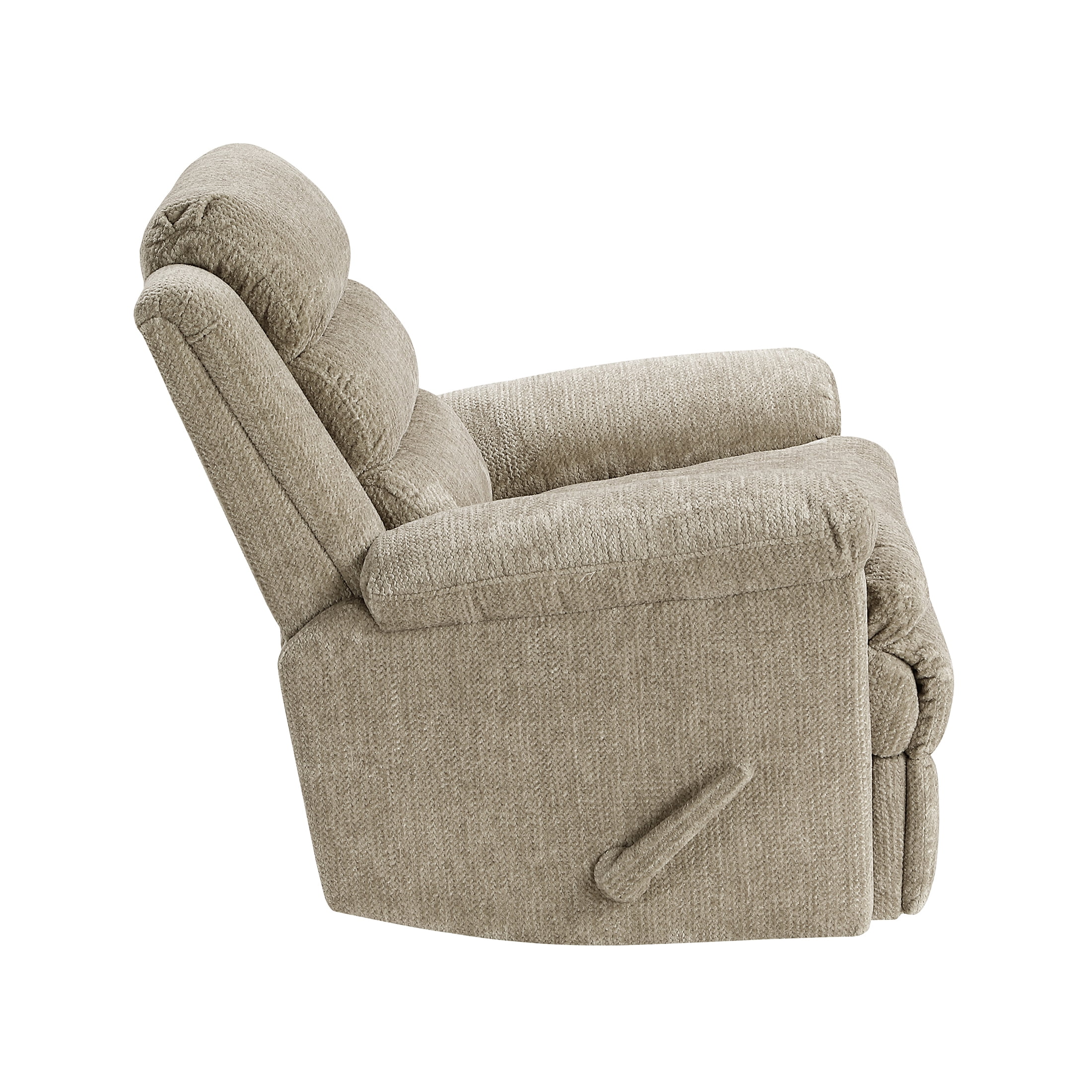 OakvillePark Windcroft Microfiber Swivel Glider Reclining Chair, Brown