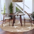 thumbnail image 3 of Brown Coastal Round Area Rug 6Ft Washable Circle Rugs for Bathroom Office, Summer Ocean Waves Ombre Sea Starfish Non-Slip Carpet Floor Mats Indoor Outdoor Carpet Runner Aesthetic Home Decor, 3 of 8