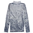 thumbnail image 2 of bar III Womens Velvet Pullover Blouse, Blue, X-Small, 2 of 2