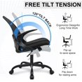 thumbnail image 3 of Primy Ergonomic Office Chair Desk Chair with Adjustable Lumbar Support(Black), 3 of 6