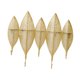 thumbnail image 4 of Hojas decorativas Colgador de hierro Baño Decoración de pared Estante montado en la pared con 5 ganchos Ropa Perchero de pared para puerta Ventanas Áurea45x41.5x4.5cm BLESIY Percheros, 4 of 8