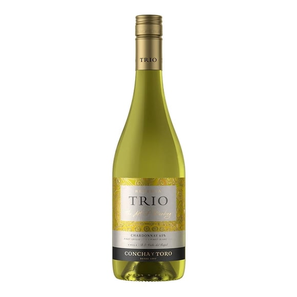 Vino Blanco Concha y Toro trio chardonnay 750 ml