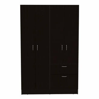 Choco closet◎　1120 Hodedah 2 - Door Wardrobe with 4 - Shelves, Chocolate - Walmart.com