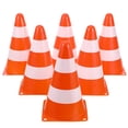 thumbnail image 1 of ColoMX Conos de seguridad vial (6 unidades): Conos de tráfico de alta visibilidad para seguridad y construcción. Equipo de plástico para obras viales, estacionamientos y deportes., 1 of 8