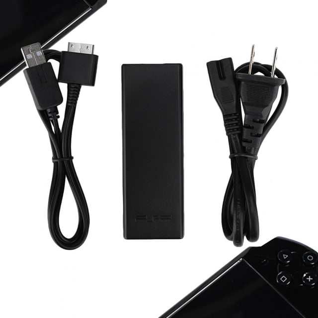 ASHATA Portable para PSP GO Adaptador de Corriente Carga rápida DC 5V/1500mA Cargador 50/60Hz Adaptador de CA Toma de Corriente con Cable de alimentación de Datos USB 2 en 1Negro) Khall Tendencias