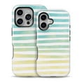 thumbnail image 2 of DesignSkinz Scratch-Resistant Hard Slim Case Compatible with iPhone 11 (Compatible with MagSafe) - Green WaterColor Ombre Stripes, 2 of 9