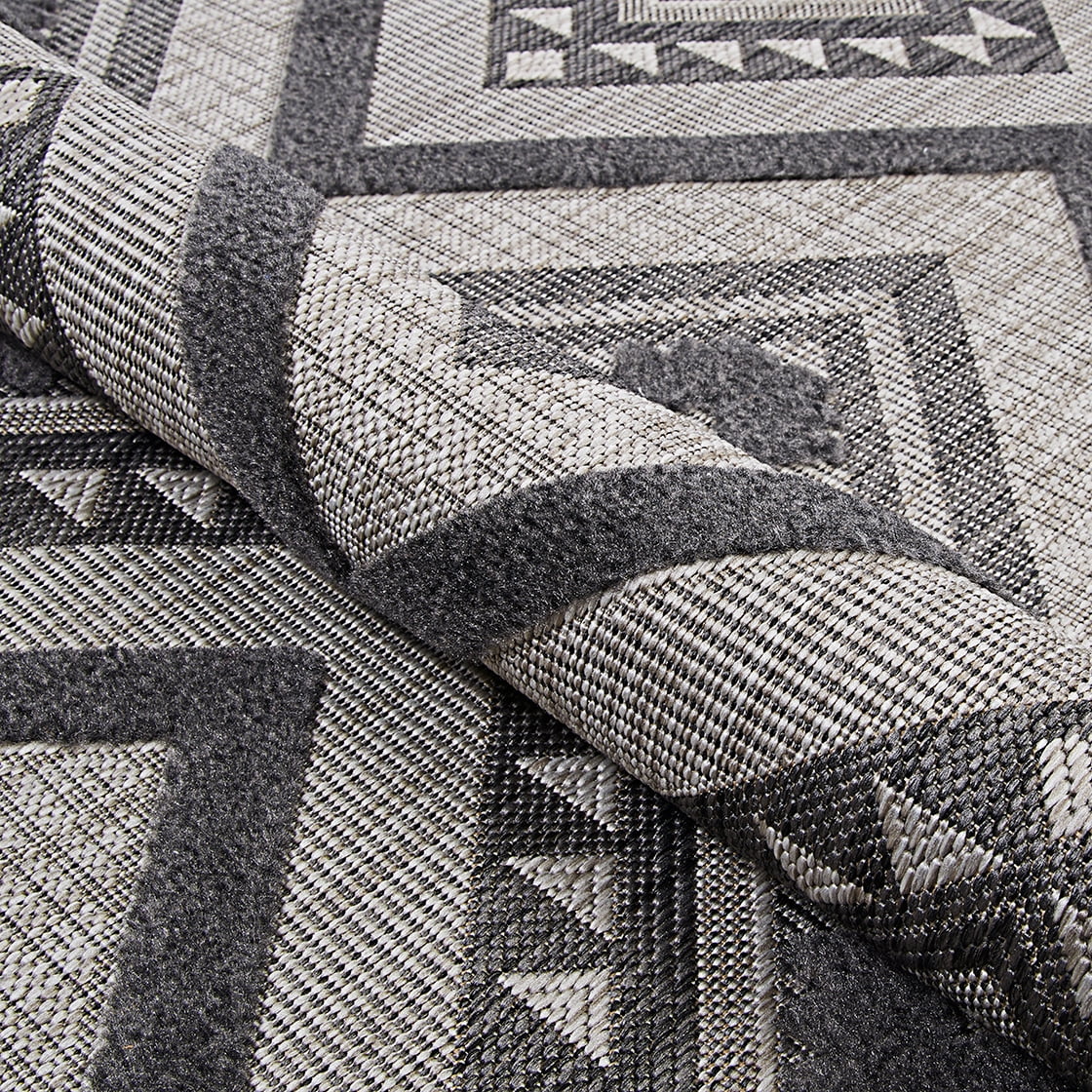 Couristan Veranda Boho Light Grey-Anthracite Indoor/Outdoor Runner Rug