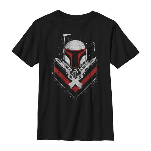 Boy's Star Wars Boba Fett No Threats Only Promises Graphic Tee Black Large