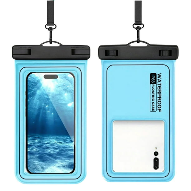 Pisexur - Funda impermeable para teléfono para actividades al aire libre, ideal para senderismo, viajes y natación. Compatible con pantalla táctil. Electrónica infantil. Organizador de electrónica.