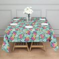 thumbnail image 3 of Pioneer Flower Floral Print Pattern Square Tablecloth, Waterproof Wipeable Spillproof Washable Table Cover for Home Kitchen Party and Daily Decor 60"x60", 3 of 6