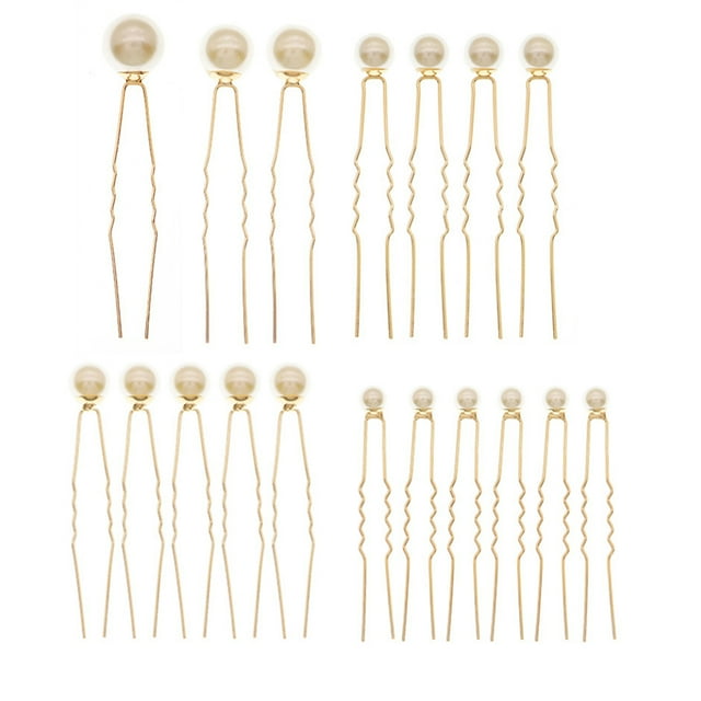 18 horquillas para el pelo para moños, palillos para el pelo, pinzas para el pelo de boda, palitos para el pelo de novia