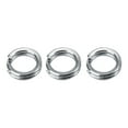 thumbnail image 2 of Sonew 50pcs/100pcs 7 Sizes Stainless Steel Fishing Tackle Bait Double Circle  Split Ring Connector ,snap split ring, double circle split ring, 2 of 2