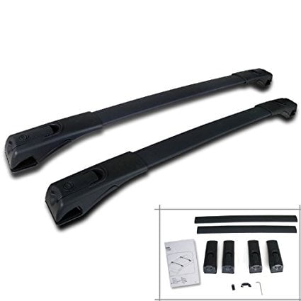 Rear Roof - Spec-D Tuning RRB-RAV413BK Toyota RAV4 Adjustable Black Front Rear Roof Top Rack Cross Bar