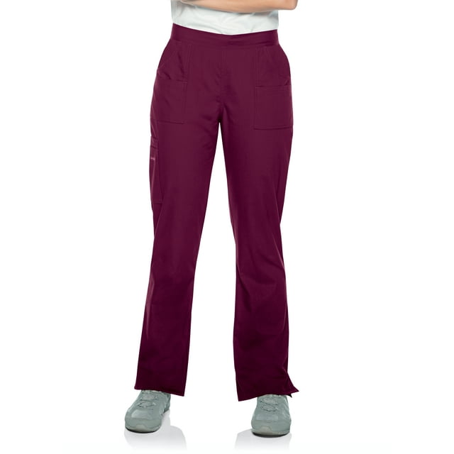 Landau Essentials Scrub Pants for Women: 9 Pockets, Modern Tailored Fit, Drawstring / Elastic Waist, Straight Leg 8380