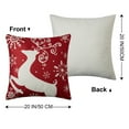 thumbnail image 3 of Sakiyrr 4 Pack Christmas Pillow Covers 20"x20" Set of 4, Xmas Throw Pillow Cases Decorations, Red, 3 of 8