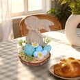 thumbnail image 4 of Easter Bunny Wooden Table Centerpiece Signs, Easter Egg Ornaments, Easter Decorations for the Home, Rustic Tiered Tray Farmhouse Decor for Gifts, 4 of 6