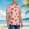 thumbnail image 5 of Balery Cute Strawberry C Print Men's Hawaiian Shirts Short Sleeve Beach Shirt Relaxed Fit Vacation Button Down Shirts-, 5 of 9